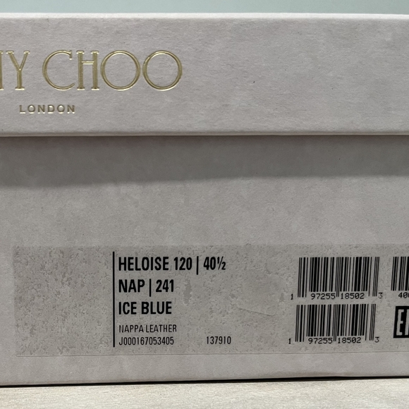 Jimmy Choo Womens Ice Blue Nappa Leather Platform Sandals Size 40.5 Ital… - Picture 16 of 16